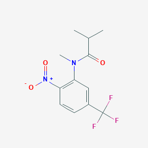 molecular formula C12H13F3N2O3 B8457094 N,2-Dimethyl-N-[2-nitro-5-(trifluoromethyl)phenyl]propanamide CAS No. 61680-13-5