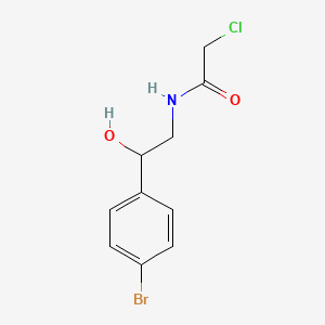 molecular formula C10H11BrClNO2 B8457130 N-(2-(4-bromophenyl)-2-hydroxyethyl)-2-chloroacetamide 