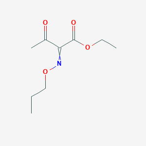 molecular formula C9H15NO4 B8457138 Ethyl 3-oxo-2-(propoxyimino)butanoate CAS No. 68401-24-1