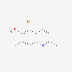 molecular formula C11H10BrNO B8457205 5-Bromo-2,7-dimethylquinolin-6-ol 