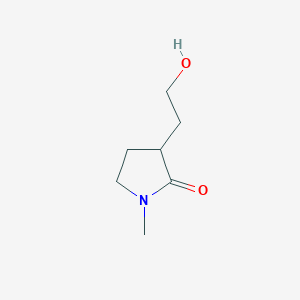 molecular formula C7H13NO2 B8457218 3-(2-hydroxyethyl)-1-methylpyrrolidin-2-one 