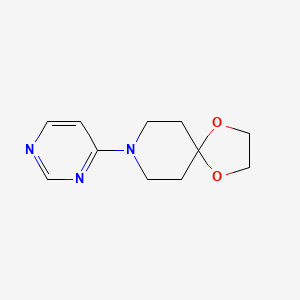 molecular formula C11H15N3O2 B8457254 1-(Pyrimidin-4-yl)-4-piperidone ethylene ketal 