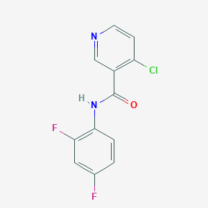 molecular formula C12H7ClF2N2O B8457259 Pyridine-3-carboxamide, 4-chloro-N-(2,4-difluorophenyl)- 