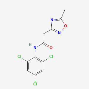 2-(5-Methyl-1,2,4-oxadiazol-3-yl)-N-(2,4,6-trichlorophenyl)acetamide