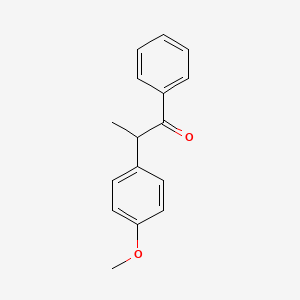 molecular formula C16H16O2 B8457274 alpha-(4-Methoxyphenyl)propiophenone CAS No. 84839-92-9