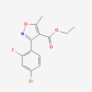 4-Ethoxycarbonyl-5-methyl-3-(2-fluoro-4-bromophenyl)isoxazole
