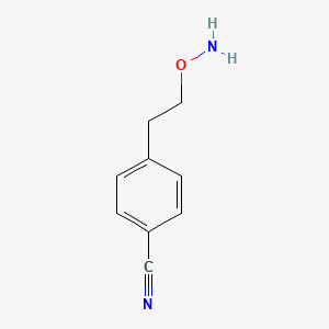 molecular formula C9H10N2O B8457351 4-[2-(Aminooxy)ethyl]benzonitrile 