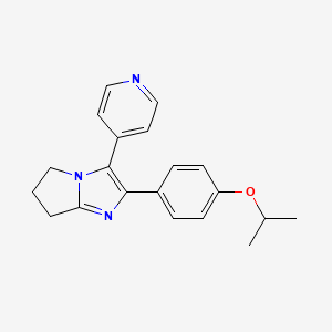 molecular formula C20H21N3O B8457421 5h-Pyrrolo[1,2-a]imidazole,6,7-dihydro-2-[4-(1-methylethoxy)phenyl]-3-(4-pyridinyl)- 