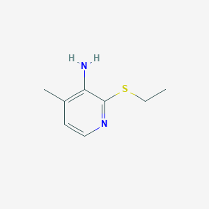 molecular formula C8H12N2S B8457425 3-Amino-2-ethylthio-4-methylpyridine 