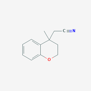 molecular formula C12H13NO B8457460 (4-Methylchroman-4-yl)acetonitrile 