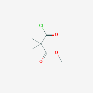 molecular formula C6H7ClO3 B8457534 Methyl 1-(chlorocarbonyl)cyclopropanecarboxylate 
