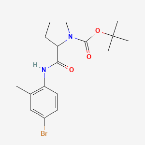 molecular formula C17H23BrN2O3 B8457549 2-(4-Bromo-2-methyl-phenylcarbamoyl)-pyrrolidine-carboxylic acid tert-butyl ester 
