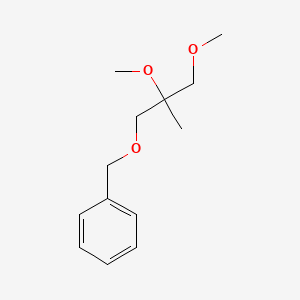 molecular formula C13H20O3 B8457573 1,2-Dimethoxy-2-methyl-3-benzyloxypropane CAS No. 58021-04-8