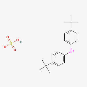 molecular formula C20H27IO4S B8457598 Bis(4-tert-butylphenyl)iodanium hydrogen sulfate CAS No. 61358-24-5