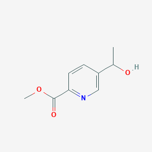molecular formula C9H11NO3 B8457603 Methyl 5-(1-hydroxyethyl)pyridine-2-carboxylate 