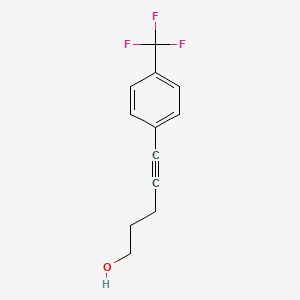 molecular formula C12H11F3O B8457615 4-Pentyn-1-ol, 5-[4-(trifluoromethyl)phenyl]- 
