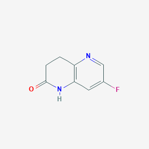 molecular formula C8H7FN2O B8457640 7-fluoro-3,4-dihydro-1,5-naphthyridin-2(1H)-one CAS No. 1159266-52-0