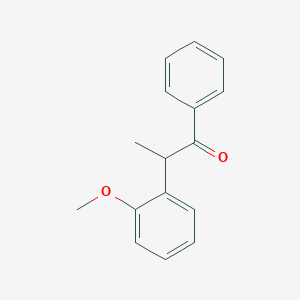 molecular formula C16H16O2 B8457654 1-Propanone, 2-(2-methoxyphenyl)-1-phenyl- CAS No. 84839-93-0