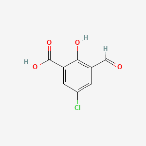 molecular formula C8H5ClO4 B8457657 5-Chloro-3-formyl-2-hydroxybenzoic acid CAS No. 111870-27-0