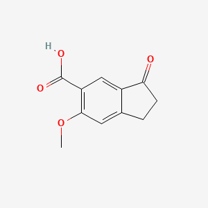 molecular formula C11H10O4 B8457710 6-Methoxy-3-oxo-indan-5-carboxylic acid CAS No. 77366-71-3