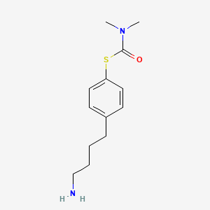 molecular formula C13H20N2OS B8457718 S-[4-(4-Aminobutyl)phenyl] dimethylcarbamothioate CAS No. 876131-24-7