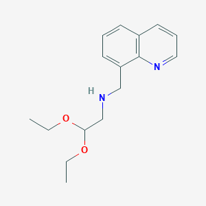 molecular formula C16H22N2O2 B8457757 2,2-diethoxy-N-(quinolin-8-ylmethyl)ethanamine 
