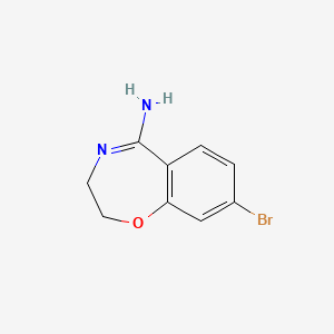 molecular formula C9H9BrN2O B8457764 8-Bromo-2,3-dihydrobenzo[f][1,4]oxazepin-5-amine 