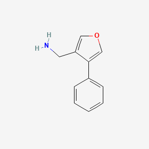 molecular formula C11H11NO B8457783 C-(4-Phenylfuran-3-yl)methylamine 