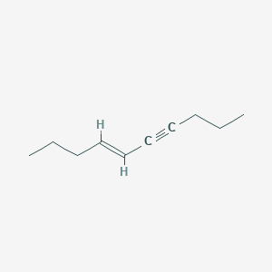 molecular formula C10H16 B084578 4-Decen-6-yne, (E)- CAS No. 13343-77-6