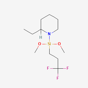 molecular formula C12H24F3NO2Si B8457825 Piperidine, 1-[dimethoxy(3,3,3-trifluoropropyl)silyl]-2-ethyl- CAS No. 182007-62-1