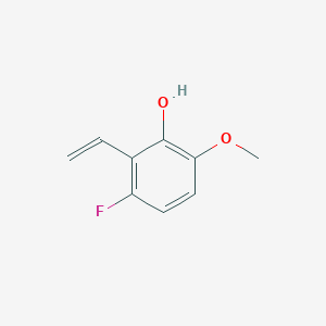 molecular formula C9H9FO2 B8457834 3-Fluoro-6-methoxy-2-vinylphenol 