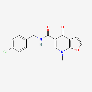 N-(4-Chlorobenzyl)-7-methyl-4-oxo-4,7-dihydrofuro[2,3-b]pyridine-5-carboxamide