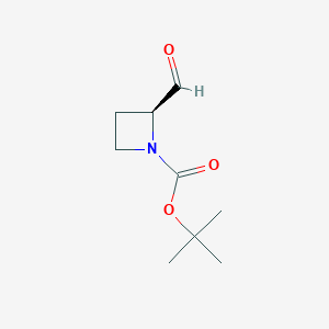 molecular formula C9H15NO3 B8457923 (2S)-N-Boc-azetidine-2-carbaldehyde 