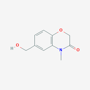 molecular formula C10H11NO3 B8457968 6-(hydroxymethyl)-4-methyl-2H-benzo[b][1,4]oxazin-3(4H)-one 