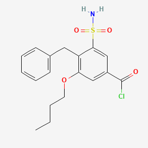 4-Benzyl-3-butoxy-5-sulfamoylbenzoyl chloride