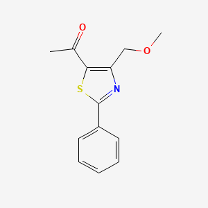 molecular formula C13H13NO2S B8458062 1-(4-Methoxymethyl-2-phenyl-thiazol-5-yl)-ethanone 