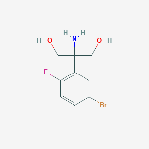 molecular formula C9H11BrFNO2 B8458077 2-Amino-2-(5-bromo-2-fluoro-phenyl)-propane-1,3-diol 