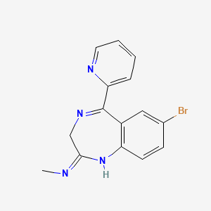 7-Bromo-N-methyl-5-(pyridin-2-yl)-3H-1,4-benzodiazepin-2-amine