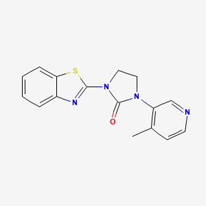 molecular formula C16H14N4OS B8458102 1-Benzothiazol-2-yl-3-(4-methyl-pyridin-3-yl)-imidazolidin-2-one 