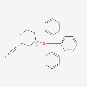 molecular formula C27H28O B8458122 5-Triphenylmethoxy-1-octyne CAS No. 57113-73-2