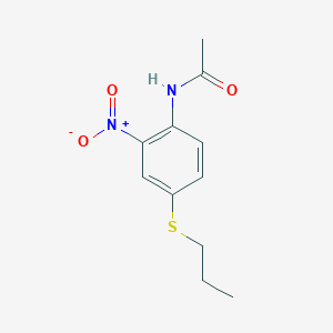 molecular formula C11H14N2O3S B8458130 N-[2-Nitro-4-(propylsulfanyl)phenyl]acetamide CAS No. 54029-47-9