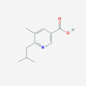 molecular formula C11H15NO2 B8458159 6-Isobutyl-5-methyl-nicotinic acid 