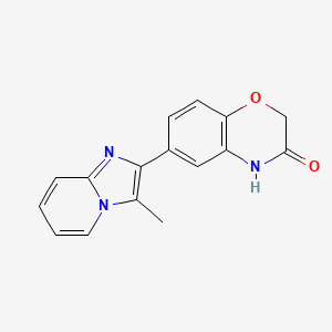 molecular formula C16H13N3O2 B8458160 6-(3-Methylimidazo[1,2-a]pyridin-2-yl)-2H-1,4-benzoxazin-3(4H)-one CAS No. 94704-05-9