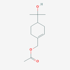 molecular formula C12H20O3 B8458169 4-(2-Hydroxy-2-propyl)cyclohexene-1-methyl acetate CAS No. 97259-73-9