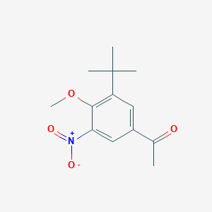 molecular formula C13H17NO4 B8458183 1-(3-tert-Butyl-4-methoxy-5-nitrophenyl)ethan-1-one CAS No. 99758-68-6