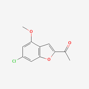 molecular formula C11H9ClO3 B8458221 1-(6-Chloro-4-methoxybenzofuran-2-yl)ethanone CAS No. 1476848-18-6