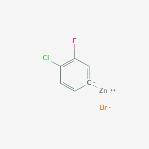 molecular formula C6H3BrClFZn B8458237 (4-Chloro-3-fluorophenyl) ZINC bromide 