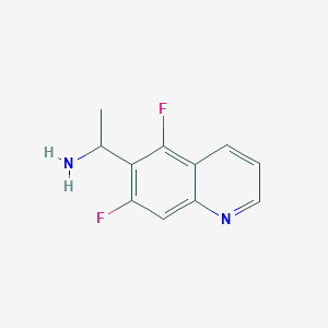molecular formula C11H10F2N2 B8458283 1-(5,7-Difluoroquinolin-6-yl)ethanamine 