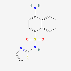 molecular formula C13H11N3O2S2 B8458303 4-Amino-naphthalene-1-sulfonic acid thiazol-2-ylamide 