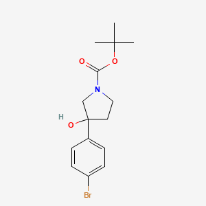 Tert-butyl 3-(4-bromophenyl)-3-hydroxypyrrolidine-1-carboxylate